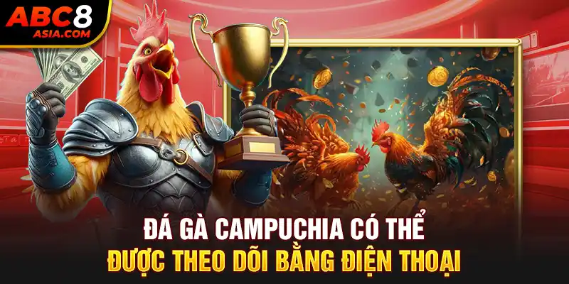 Đá gà Campuchia có thể được theo dõi bằng điện thoại