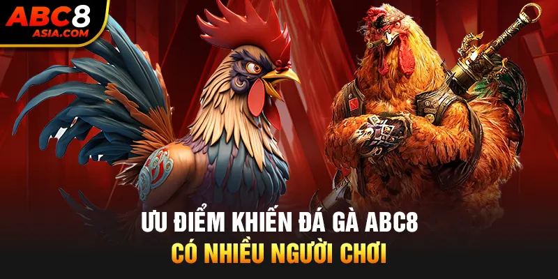 Ưu điểm khiến đá gà ABC8 có nhiều người chơi